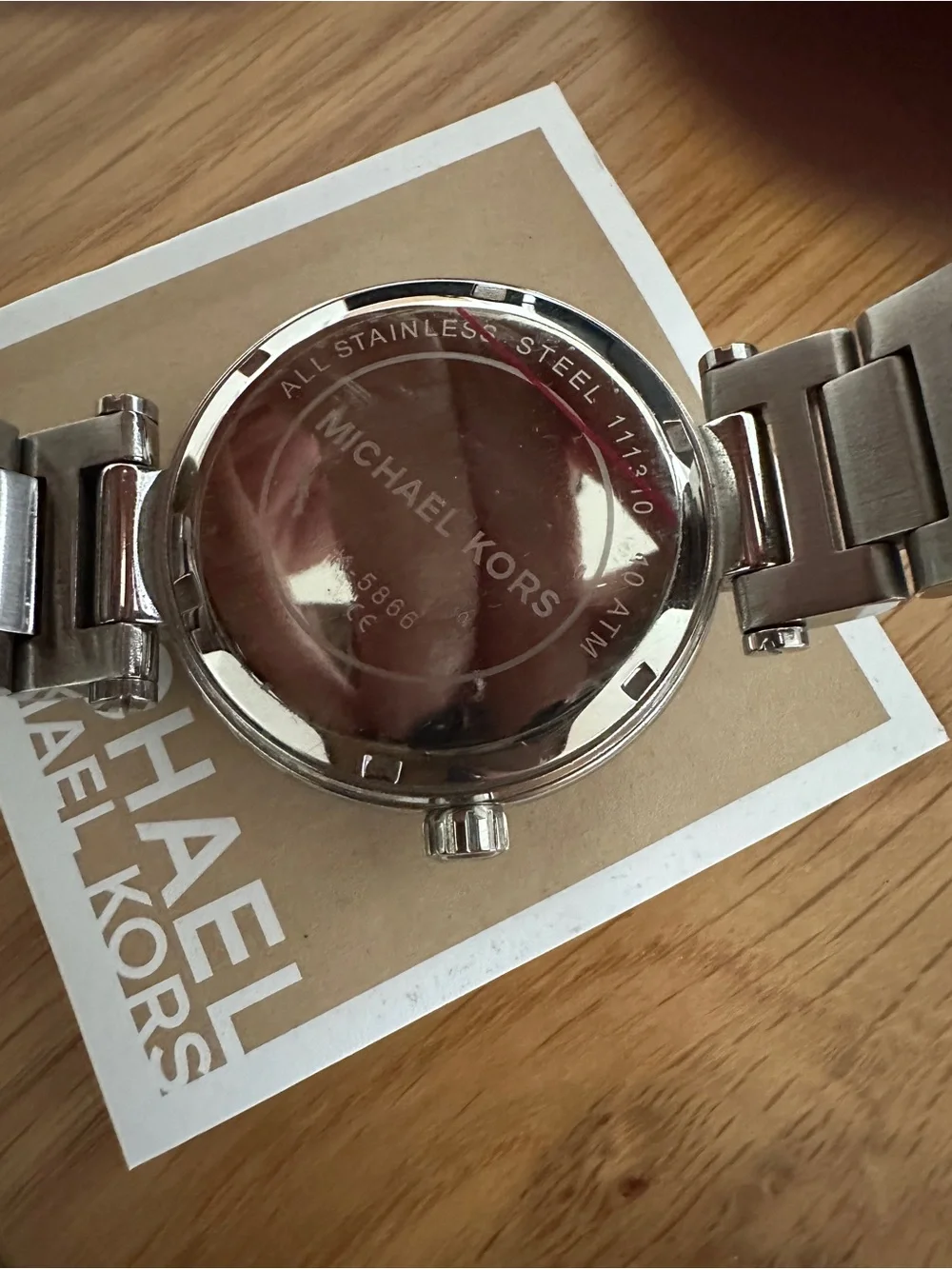 Michael Kors Men’s Silver Stainless Steel Watch with White Dial
